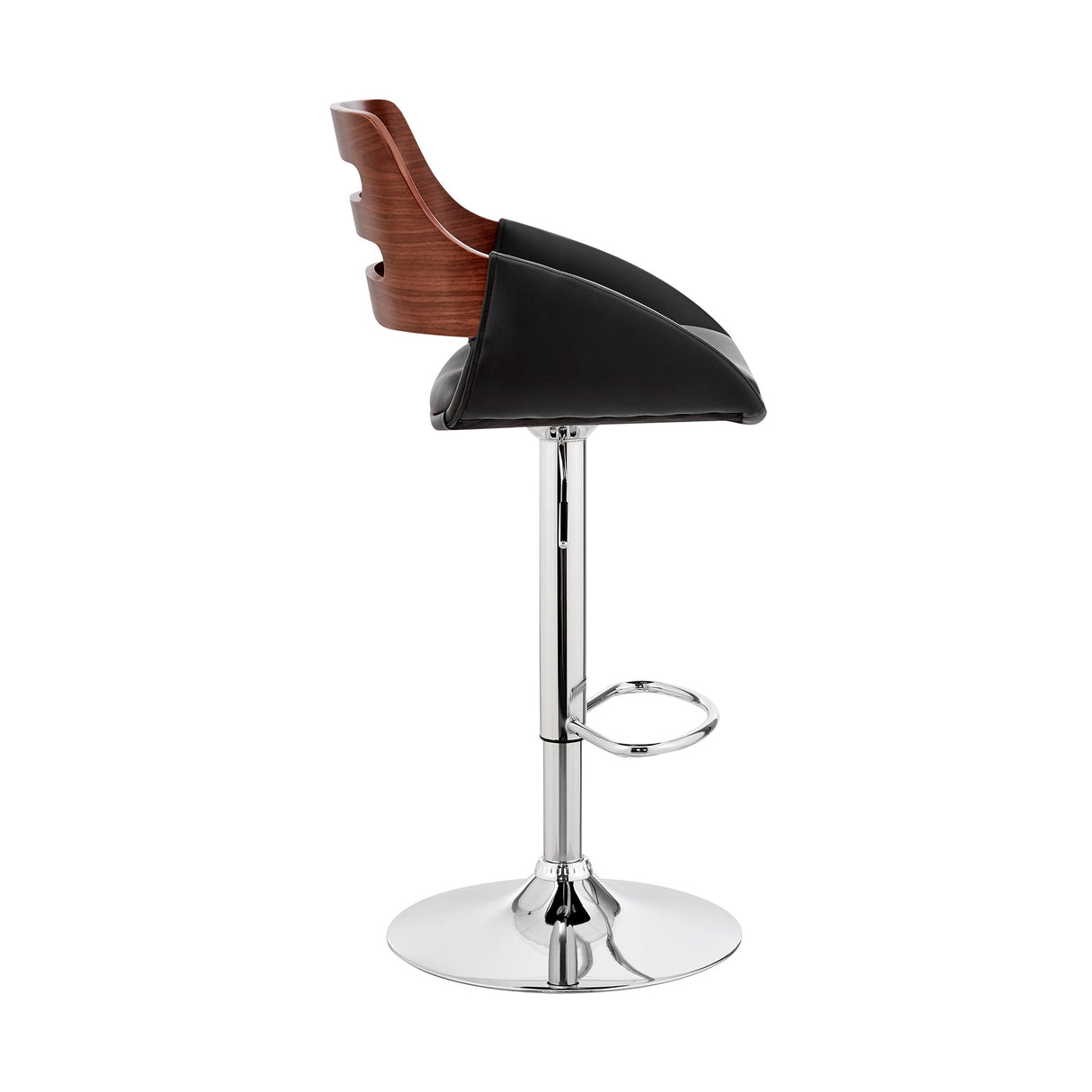 Karter Adjustable Faux Leather Bar Stool with 360-Degree Swivel and Comfort Design for Home Use