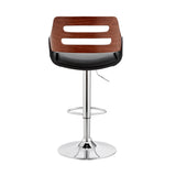 Karter Adjustable Faux Leather Bar Stool with 360-Degree Swivel and Comfort Design for Home Use