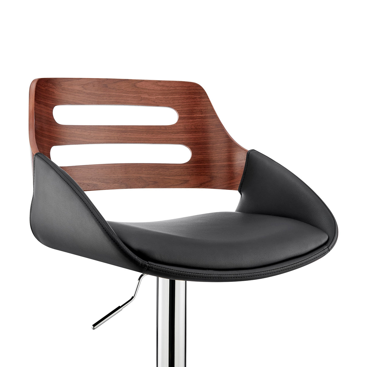 Karter Adjustable Faux Leather Bar Stool with 360-Degree Swivel and Comfort Design for Home Use