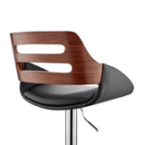 Karter Adjustable Faux Leather Bar Stool with 360-Degree Swivel and Comfort Design for Home Use