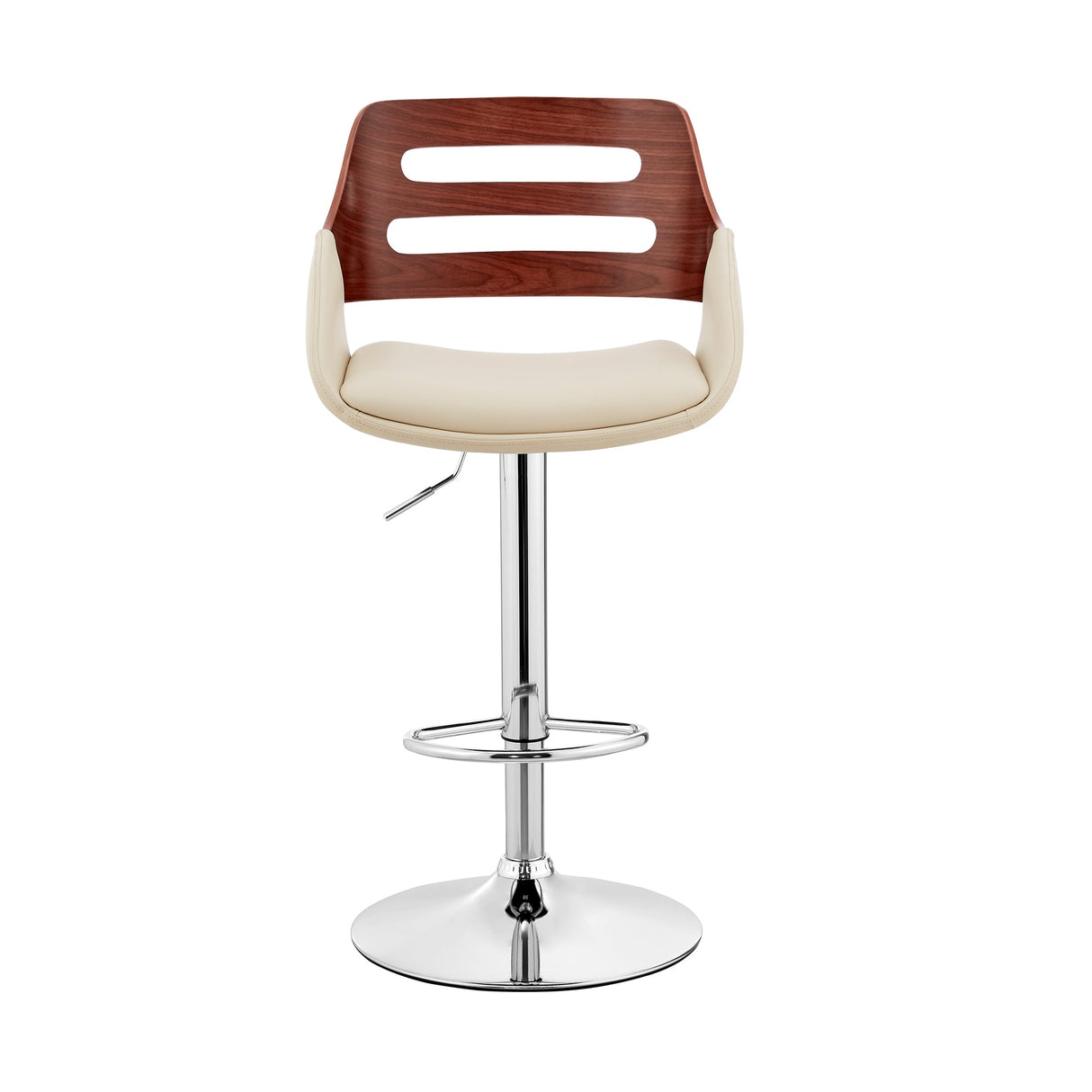 Karter Adjustable Faux Leather Bar Stool with 360-Degree Swivel and Comfort Design for Home Use