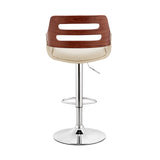 Karter Adjustable Faux Leather Bar Stool with 360-Degree Swivel and Comfort Design for Home Use