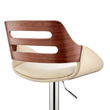 Karter Adjustable Faux Leather Bar Stool with 360-Degree Swivel and Comfort Design for Home Use