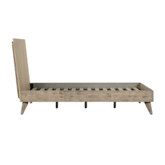 Baly Acacia Mid-Century Platform Bed - Stylish Design, No Box Spring Needed, Easy Assembly & Storage