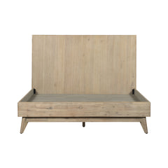 Baly Acacia Mid-Century Platform Bed - Stylish Design, No Box Spring Needed, Easy Assembly & Storage