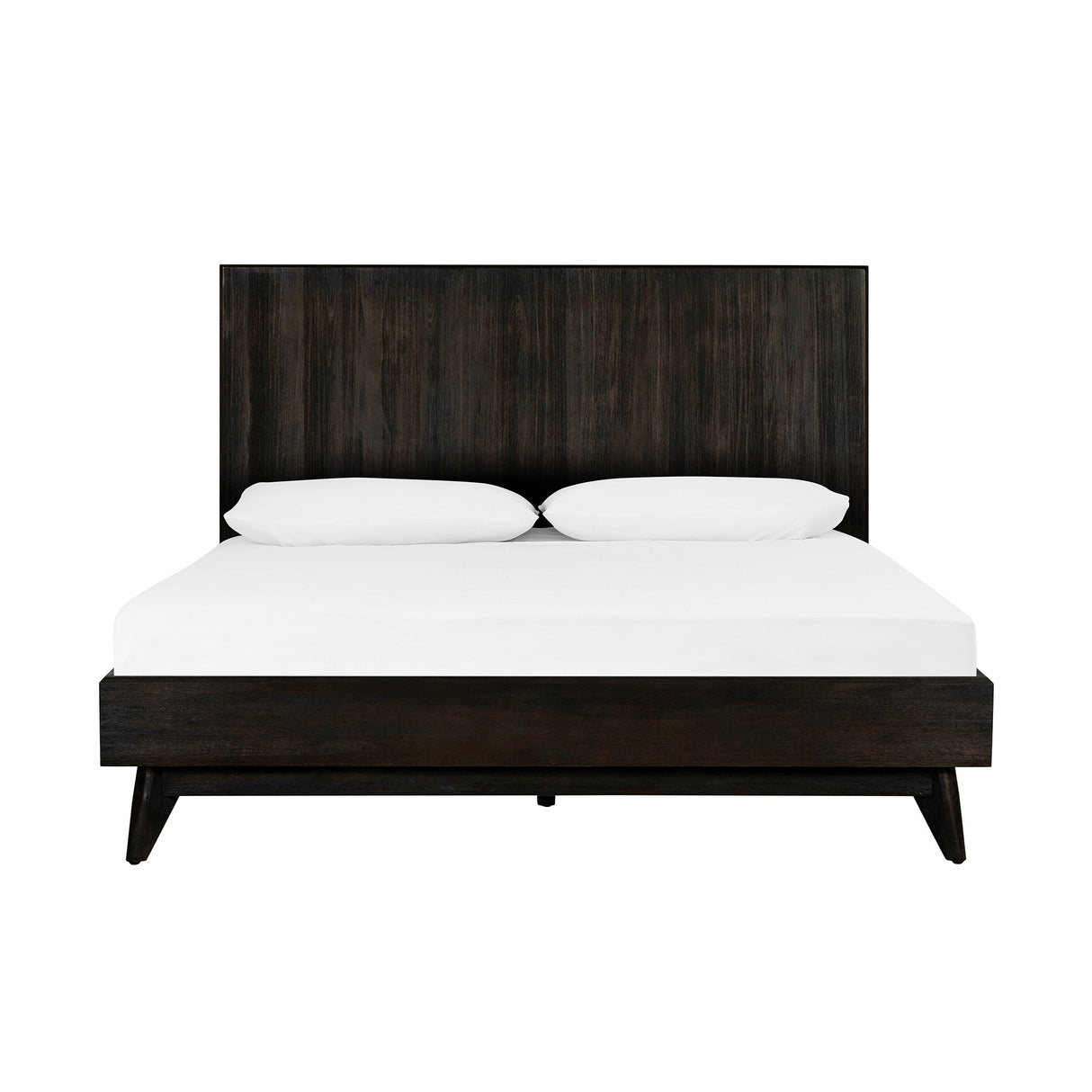 Baly Acacia Mid-Century Platform Bed - Stylish Design, No Box Spring Needed, Easy Assembly & Storage
