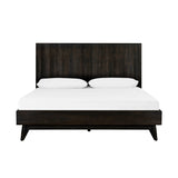 Baly Acacia Mid-Century Platform Bed - Stylish Design, No Box Spring Needed, Easy Assembly & Storage