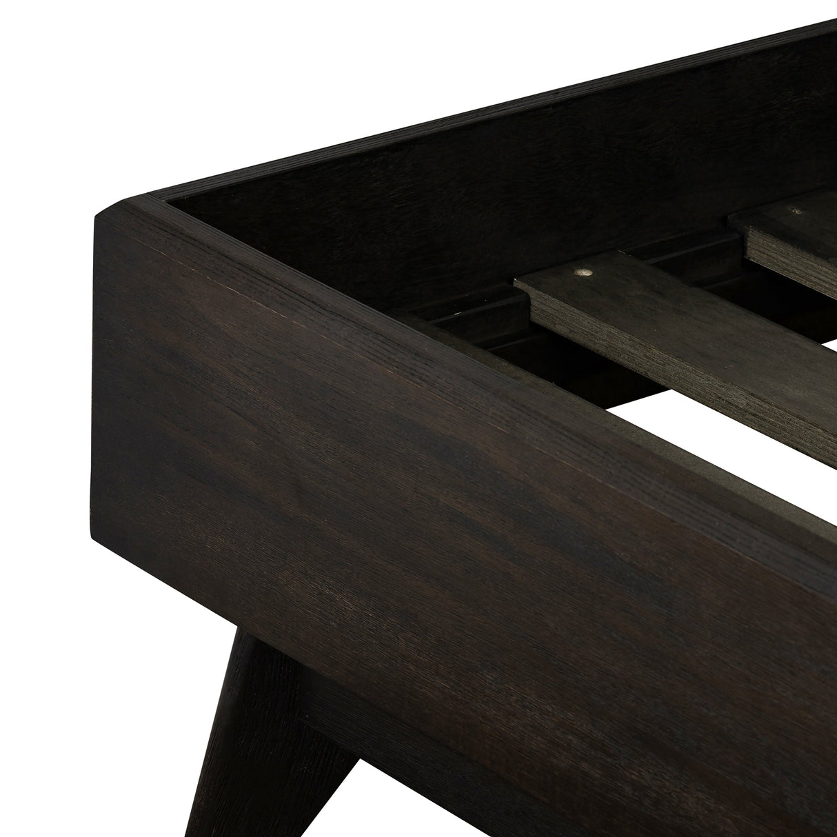 Baly Acacia Mid-Century Platform Bed - Stylish Design, No Box Spring Needed, Easy Assembly & Storage