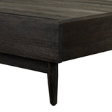 Baly Acacia Mid-Century Platform Bed - Stylish Design, No Box Spring Needed, Easy Assembly & Storage