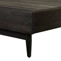 Baly Acacia Mid-Century Platform Bed - Stylish Design, No Box Spring Needed, Easy Assembly & Storage