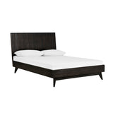 Baly Acacia Mid-Century Platform Bed - Stylish Design, No Box Spring Needed, Easy Assembly & Storage