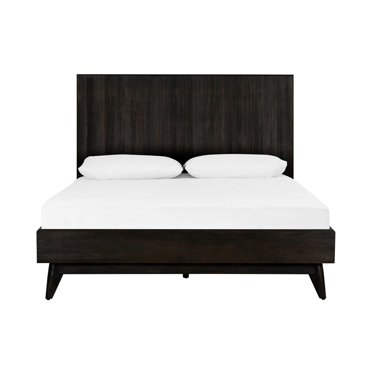 Baly Acacia Mid-Century Platform Bed - Stylish Design, No Box Spring Needed, Easy Assembly & Storage