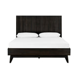 Baly Acacia Mid-Century Platform Bed - Stylish Design, No Box Spring Needed, Easy Assembly & Storage