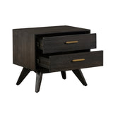 Baly Mid-Century 2-Drawer Nightstand with Soft Close Drawers for Stylish Bedroom Storage Solutions