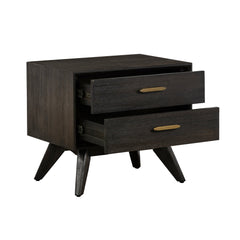 Baly Mid-Century 2-Drawer Nightstand with Soft Close Drawers for Stylish Bedroom Storage Solutions