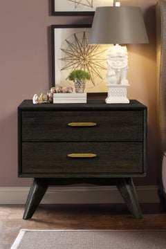 Baly Mid-Century 2-Drawer Nightstand with Soft Close Drawers for Stylish Bedroom Storage Solutions
