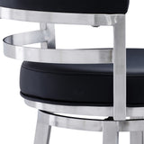 Madrid Swivel Barstool – Ergonomic Faux Leather Seating with 360-Degree Motion for Your Home Bar