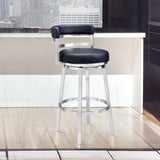 Madrid Swivel Barstool – Ergonomic Faux Leather Seating with 360-Degree Motion for Your Home Bar