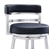 Madrid Swivel Barstool – Ergonomic Faux Leather Seating with 360-Degree Motion for Your Home Bar