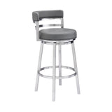 Madrid Swivel Barstool – Ergonomic Faux Leather Seating with 360-Degree Motion for Your Home Bar