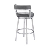 Madrid Swivel Barstool – Ergonomic Faux Leather Seating with 360-Degree Motion for Your Home Bar