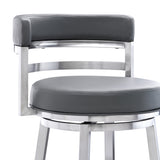 Madrid Swivel Barstool – Ergonomic Faux Leather Seating with 360-Degree Motion for Your Home Bar