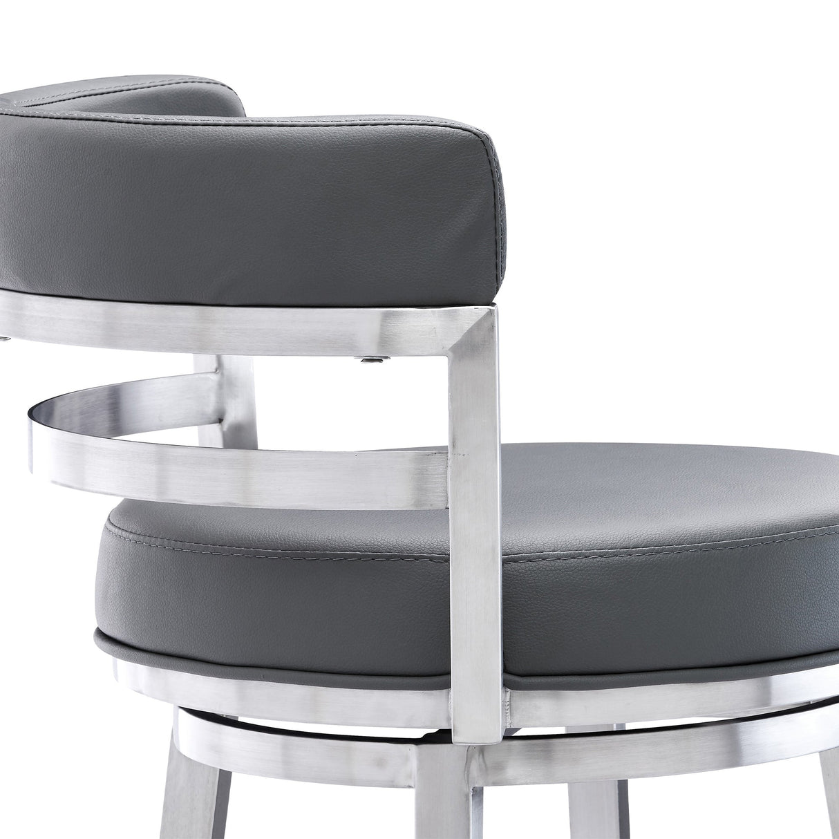 Madrid Swivel Barstool – Ergonomic Faux Leather Seating with 360-Degree Motion for Your Home Bar