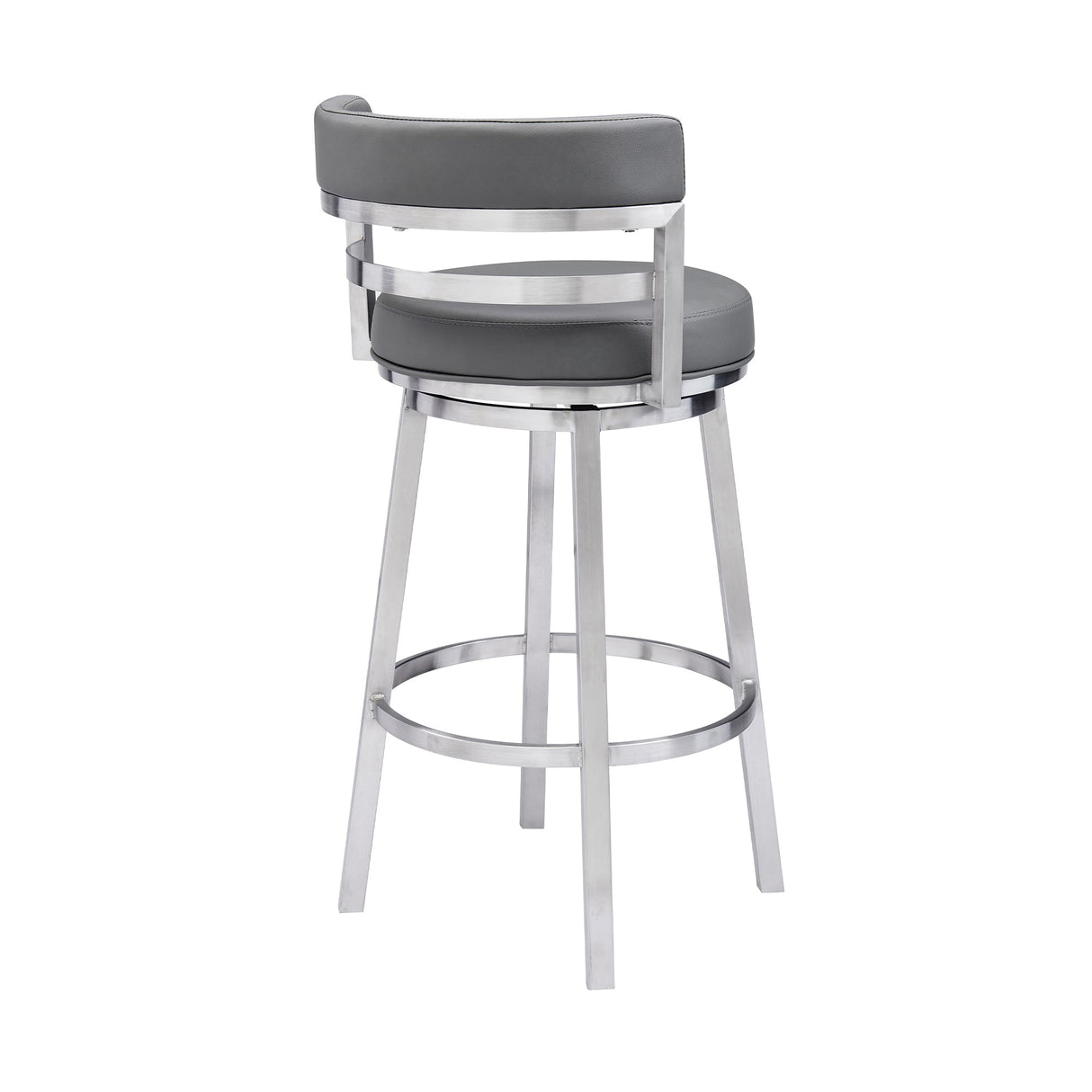 Madrid Swivel Barstool – Ergonomic Faux Leather Seating with 360-Degree Motion for Your Home Bar
