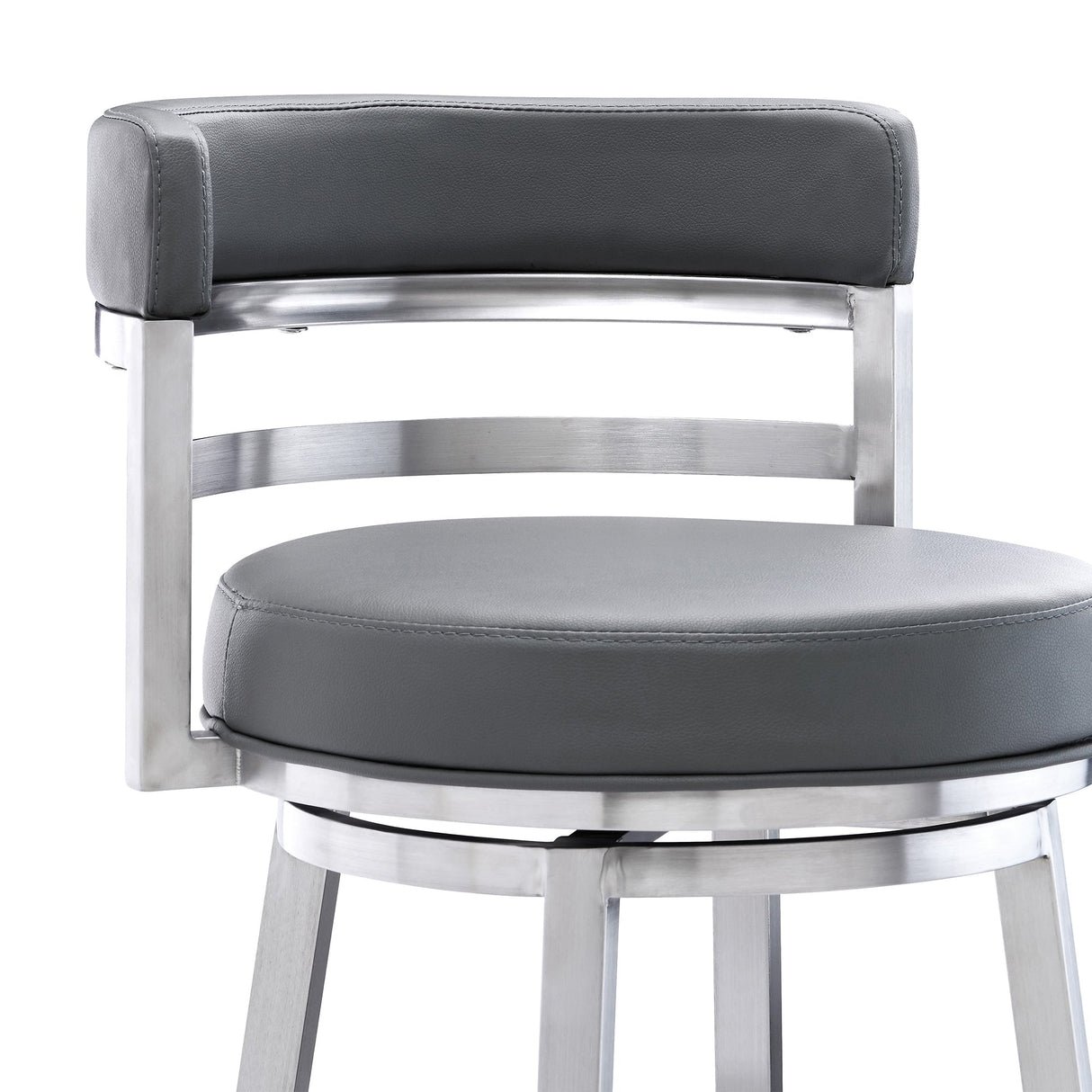 Madrid Swivel Barstool – Ergonomic Faux Leather Seating with 360-Degree Motion for Your Home Bar