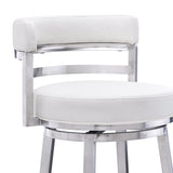 Madrid Swivel Barstool – Ergonomic Faux Leather Seating with 360-Degree Motion for Your Home Bar