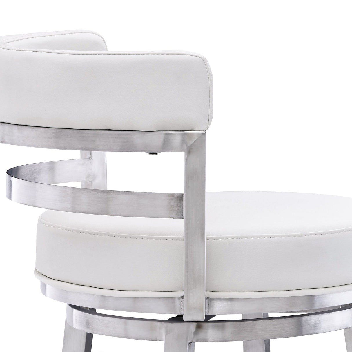 Madrid Swivel Barstool – Ergonomic Faux Leather Seating with 360-Degree Motion for Your Home Bar