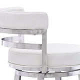 Madrid Swivel Barstool – Ergonomic Faux Leather Seating with 360-Degree Motion for Your Home Bar