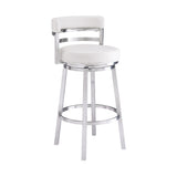Madrid Swivel Barstool – Ergonomic Faux Leather Seating with 360-Degree Motion for Your Home Bar