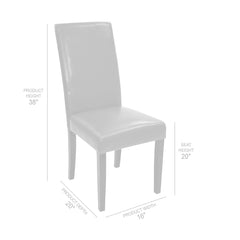 Wood/Bonded Stylish Dining Chairs Set of Two - Contemporary Upholstered Comfort for Modern Homes