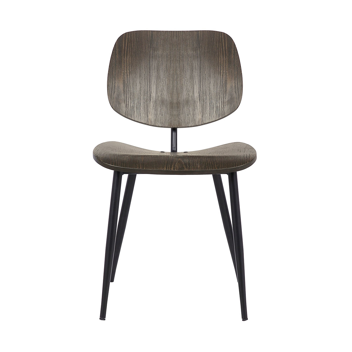 Miki Mid-Century Black Steel Dining Chair Set of 2 - Stylish, Durable, Ideal for Any Room Decor