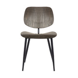 Miki Mid-Century Black Steel Dining Chair Set of 2 - Stylish, Durable, Ideal for Any Room Decor