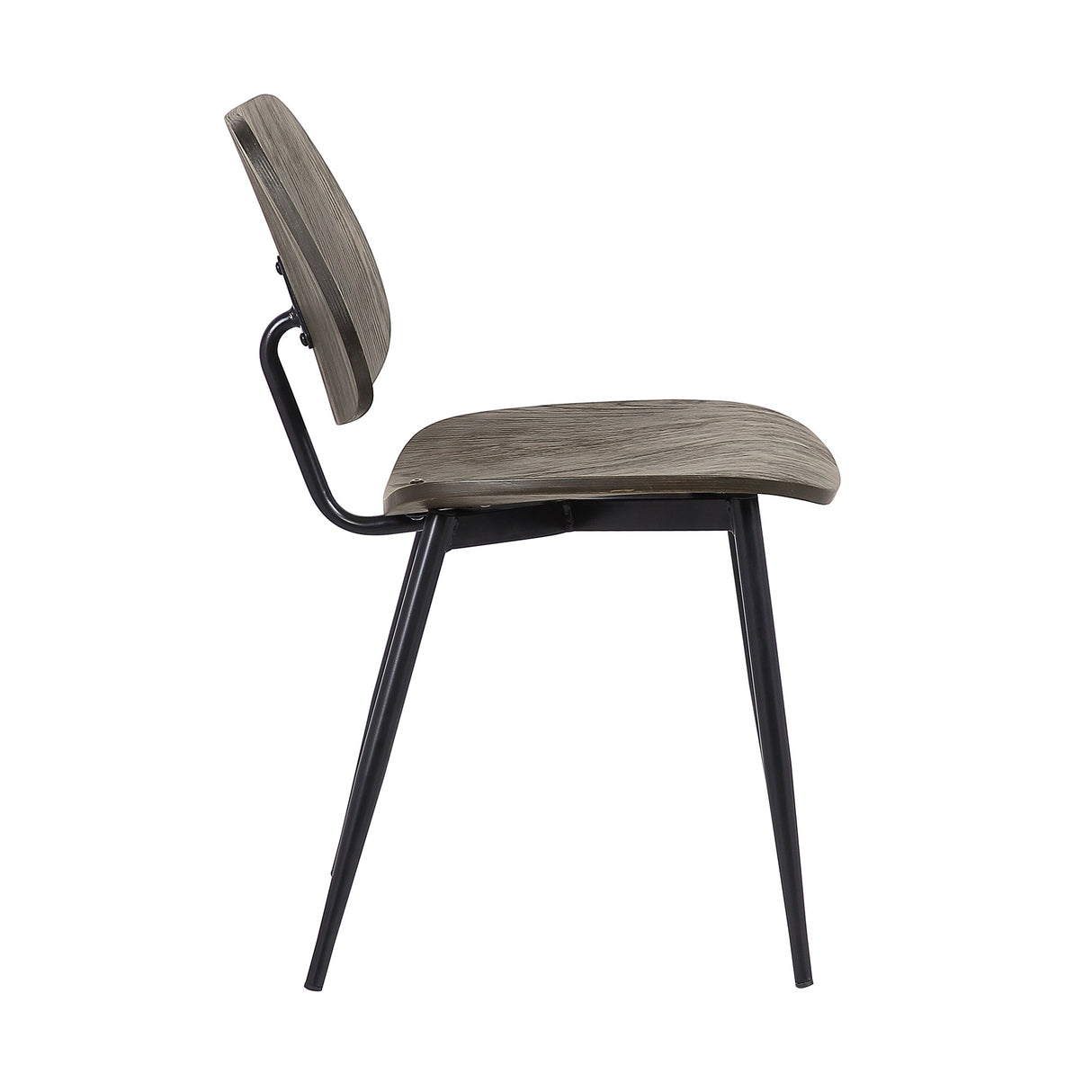 Miki Mid-Century Black Steel Dining Chair Set of 2 - Stylish, Durable, Ideal for Any Room Decor