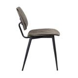 Miki Mid-Century Black Steel Dining Chair Set of 2 - Stylish, Durable, Ideal for Any Room Decor