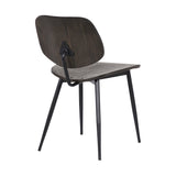 Miki Mid-Century Black Steel Dining Chair Set of 2 - Stylish, Durable, Ideal for Any Room Decor