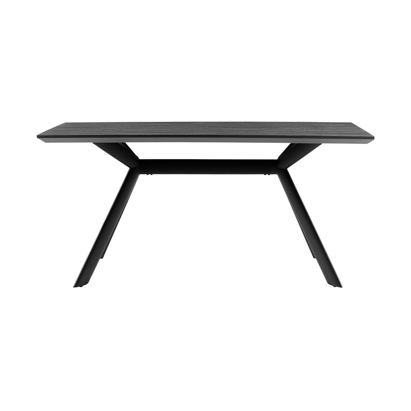 Margot Dark Gray Metal Dining Table - Modern Design, Durable Construction for Family Gatherings