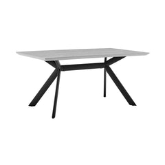Margot Dark Gray Metal Dining Table - Modern Design, Durable Construction for Family Gatherings