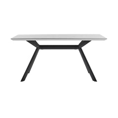 Margot Dark Gray Metal Dining Table - Modern Design, Durable Construction for Family Gatherings