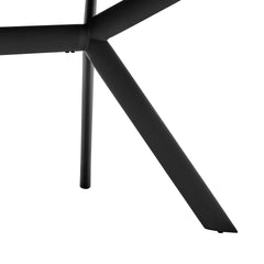 Margot Dark Gray Metal Dining Table - Modern Design, Durable Construction for Family Gatherings