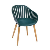 Nassau Outdoor Dining Chairs Set of 2 - Eco-Friendly, Stylish Eucalyptus Legs in Multiple Colors!
