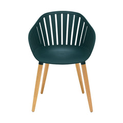 Nassau Outdoor Dining Chairs Set of 2 - Eco-Friendly, Stylish Eucalyptus Legs in Multiple Colors!