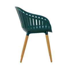 Nassau Outdoor Dining Chairs Set of 2 - Eco-Friendly, Stylish Eucalyptus Legs in Multiple Colors!