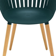 Nassau Outdoor Dining Chairs Set of 2 - Eco-Friendly, Stylish Eucalyptus Legs in Multiple Colors!