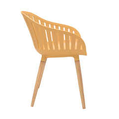 Nassau Outdoor Dining Chairs Set of 2 - Eco-Friendly, Stylish Eucalyptus Legs in Multiple Colors!