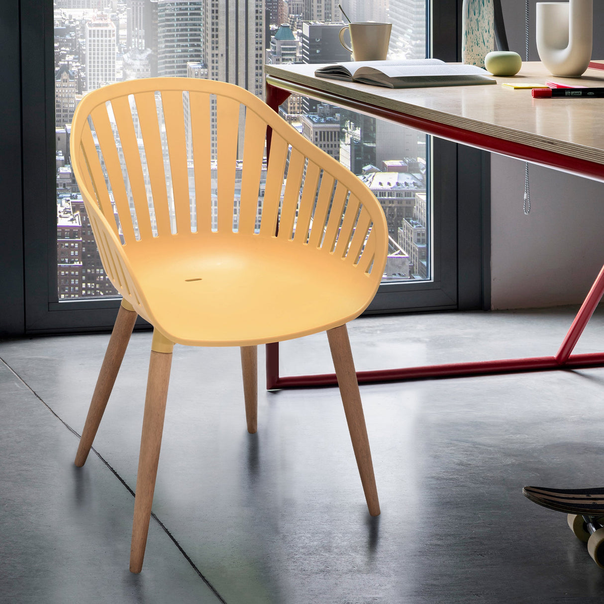 Nassau Outdoor Dining Chairs Set of 2 - Eco-Friendly, Stylish Eucalyptus Legs in Multiple Colors!