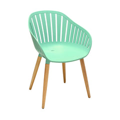 Nassau Outdoor Dining Chairs Set of 2 - Eco-Friendly, Stylish Eucalyptus Legs in Multiple Colors!